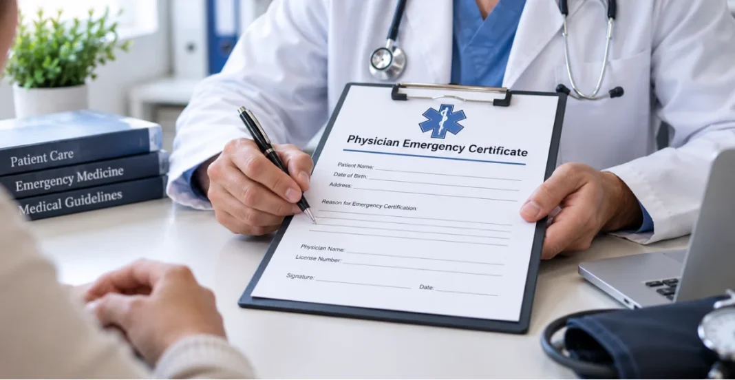 Physician Emergency Certificate